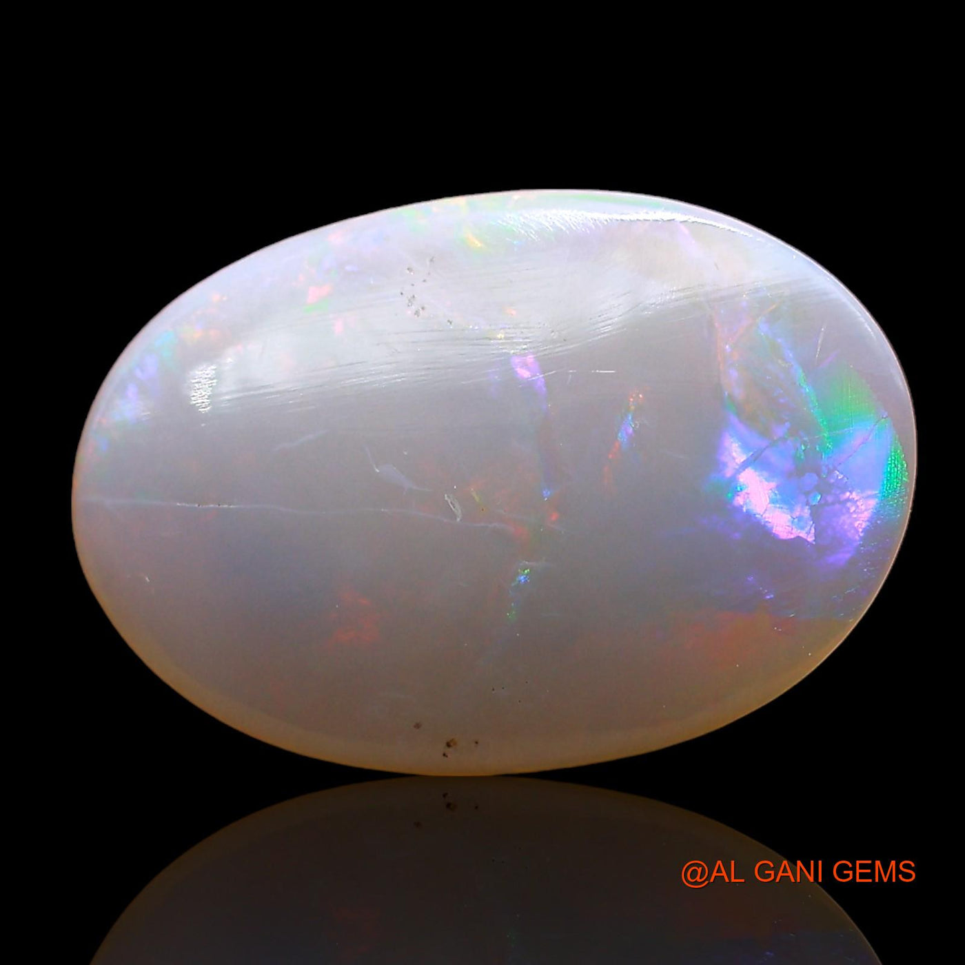 3.00 Cts Natural Australian Fire Opal Loose Gemstone Oval Cabochon 16x11x3 mm AD-423