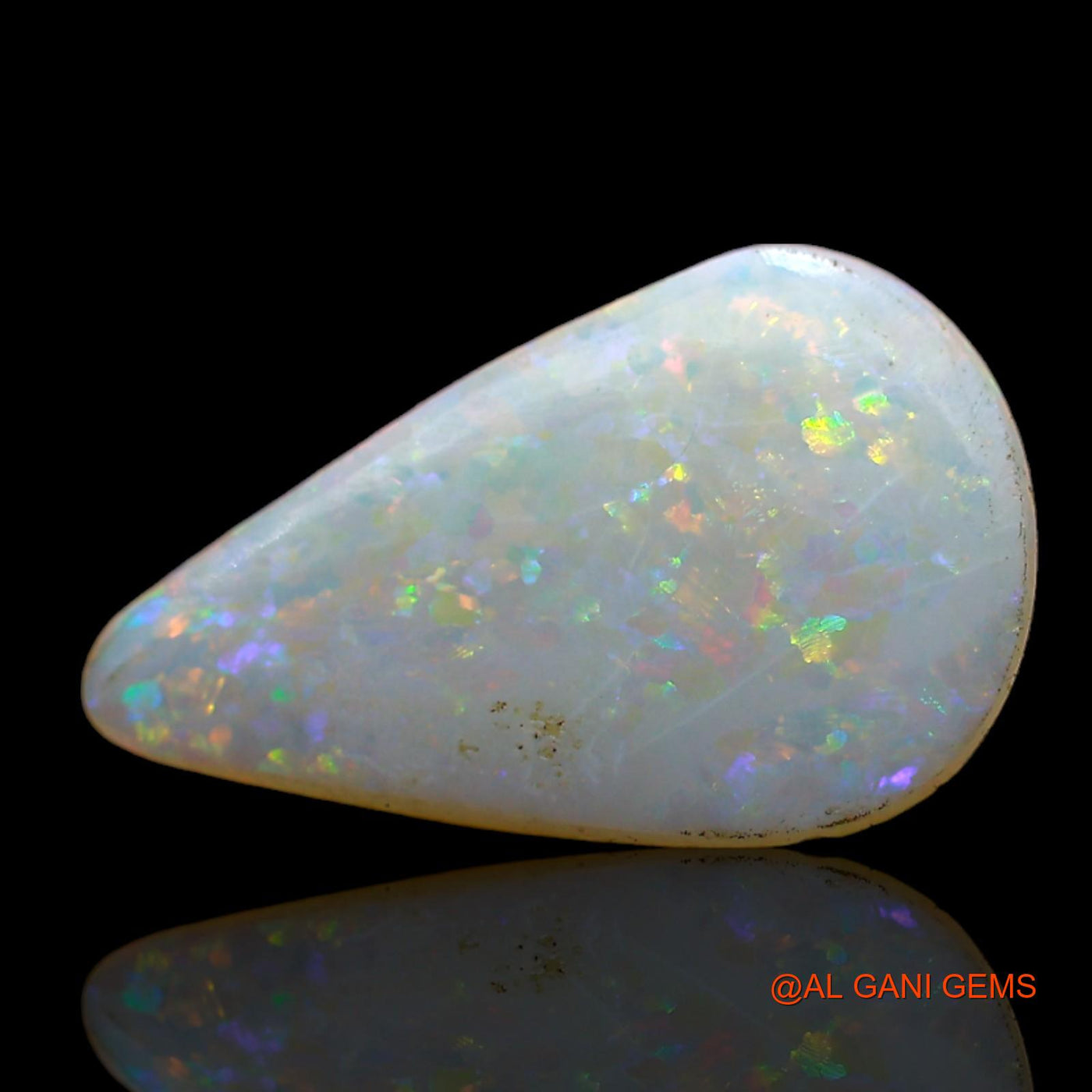 Natural Fire Opal Gemstone 2.00 Cts Loose Pear Cabochon From Australia 16x10x2 mm AD-42
