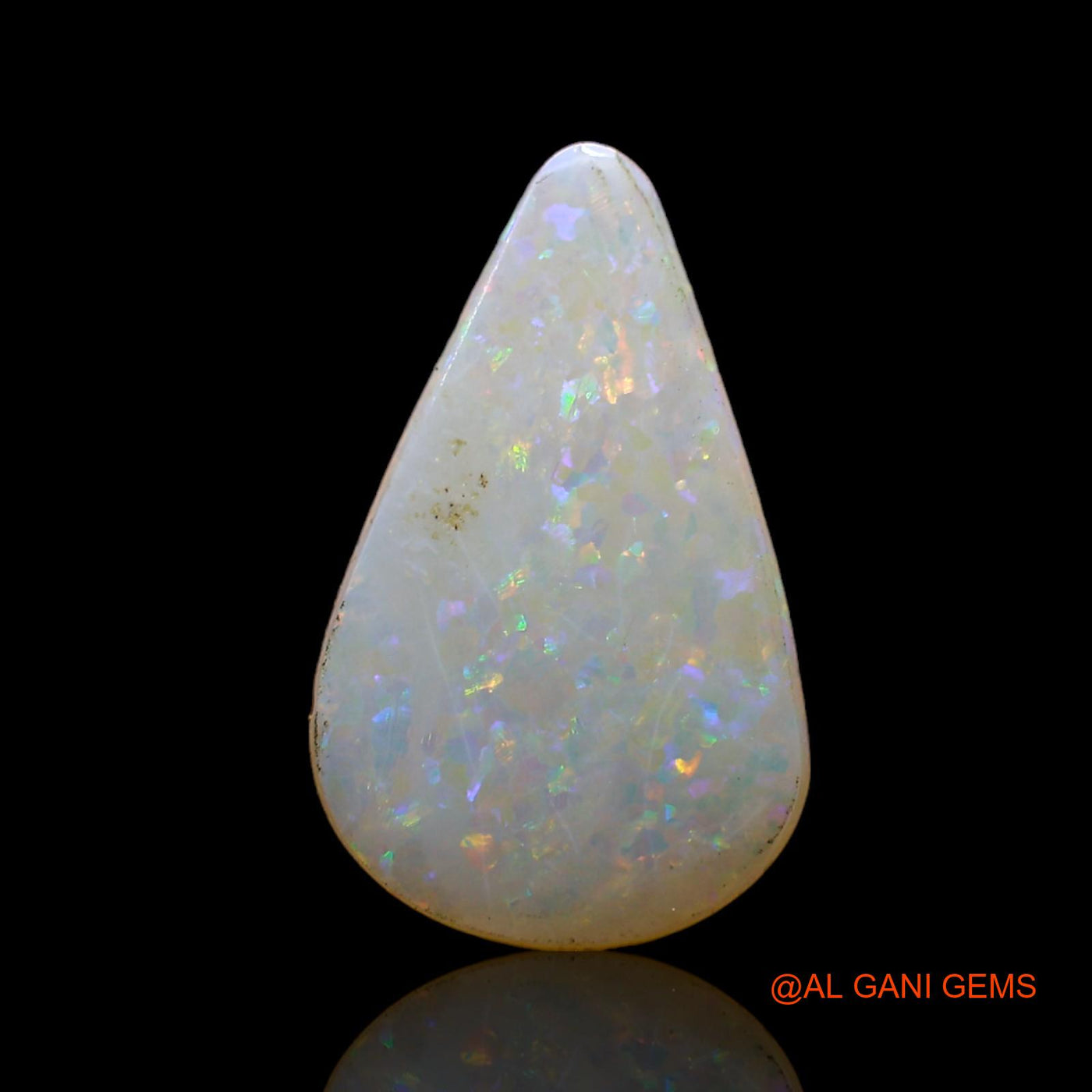 Natural Fire Opal Gemstone 2.00 Cts Loose Pear Cabochon From Australia 16x10x2 mm AD-42