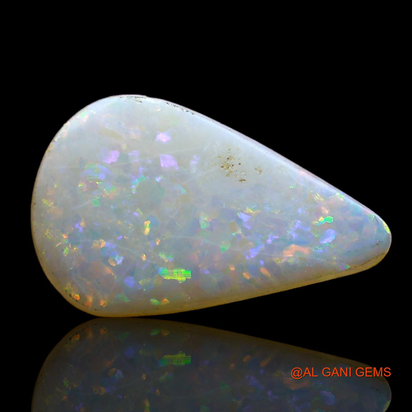Natural Fire Opal Gemstone 2.00 Cts Loose Pear Cabochon From Australia 16x10x2 mm AD-42