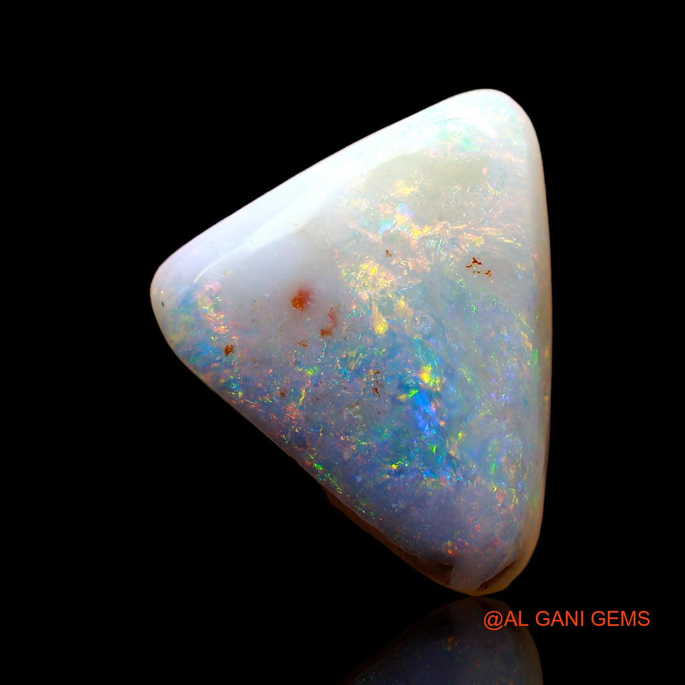 4.00 Cts Natural Australian Fire Opal Loose Gemstone Trillion Cabochon 13x11x5 mm AD-435
