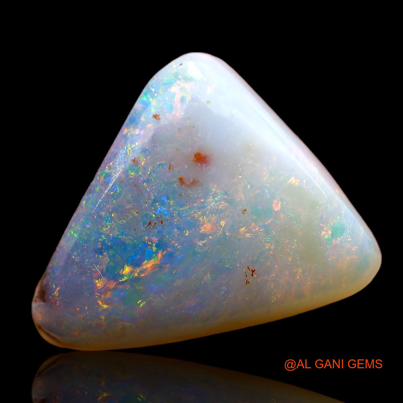 4.00 Cts Natural Australian Fire Opal Loose Gemstone Trillion Cabochon 13x11x5 mm AD-435