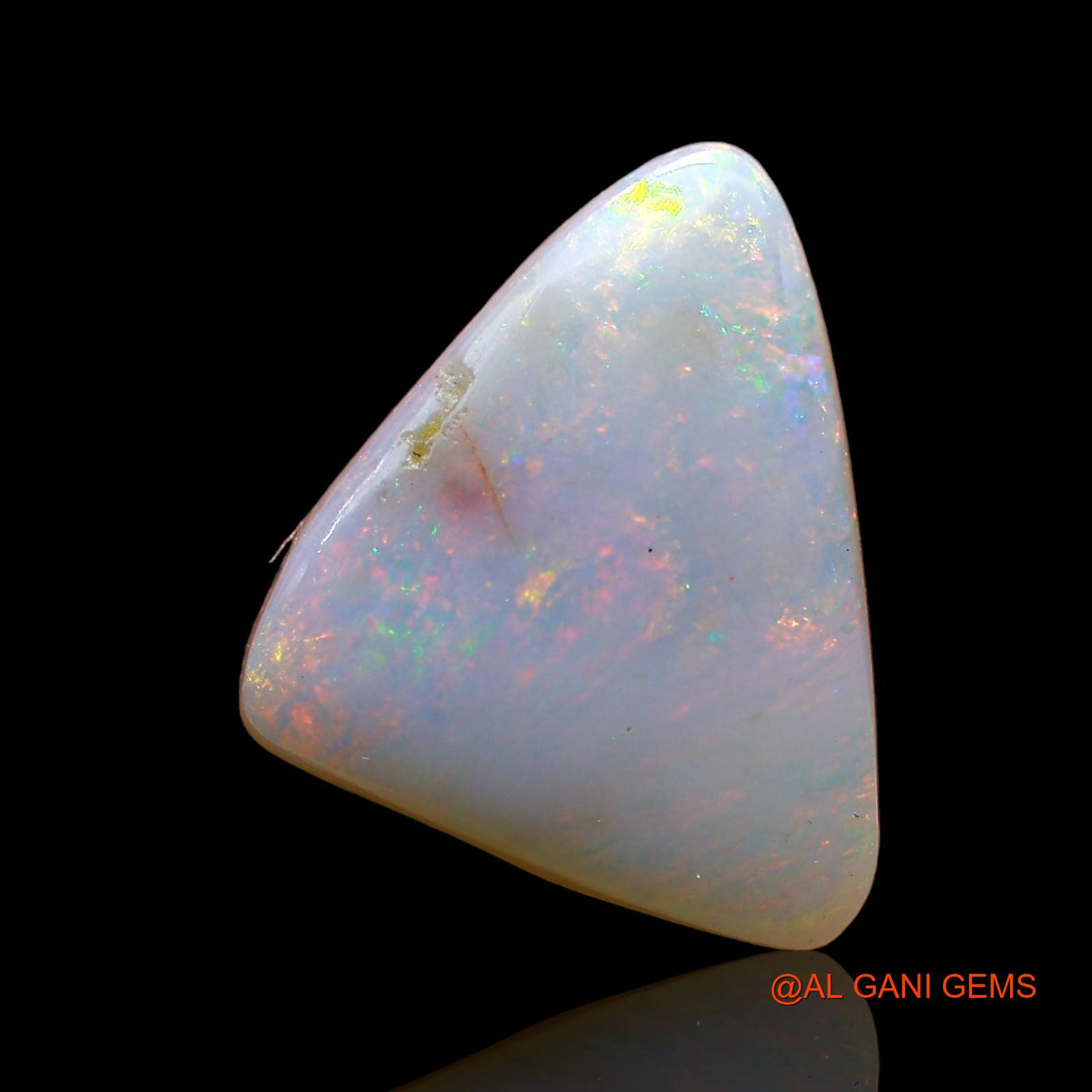 4.00 Cts Natural Australian Fire Opal Loose Gemstone Trillion Cabochon 13x11x5 mm AD-435
