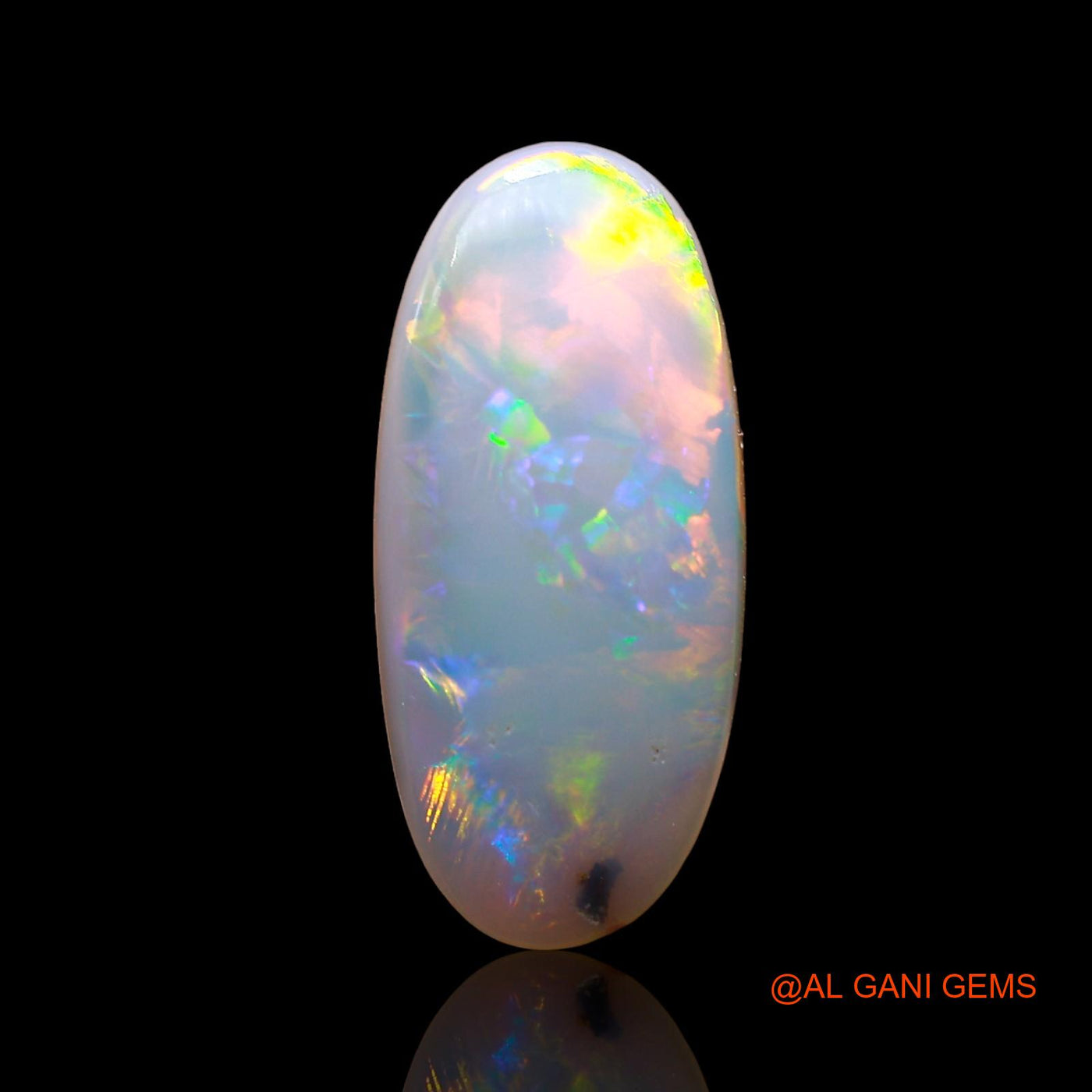 Natural Untreated Fire Opal Loose Gemstone Oval Cabochon From Australia 2.00 Cts 17x8x2 mm AD-437