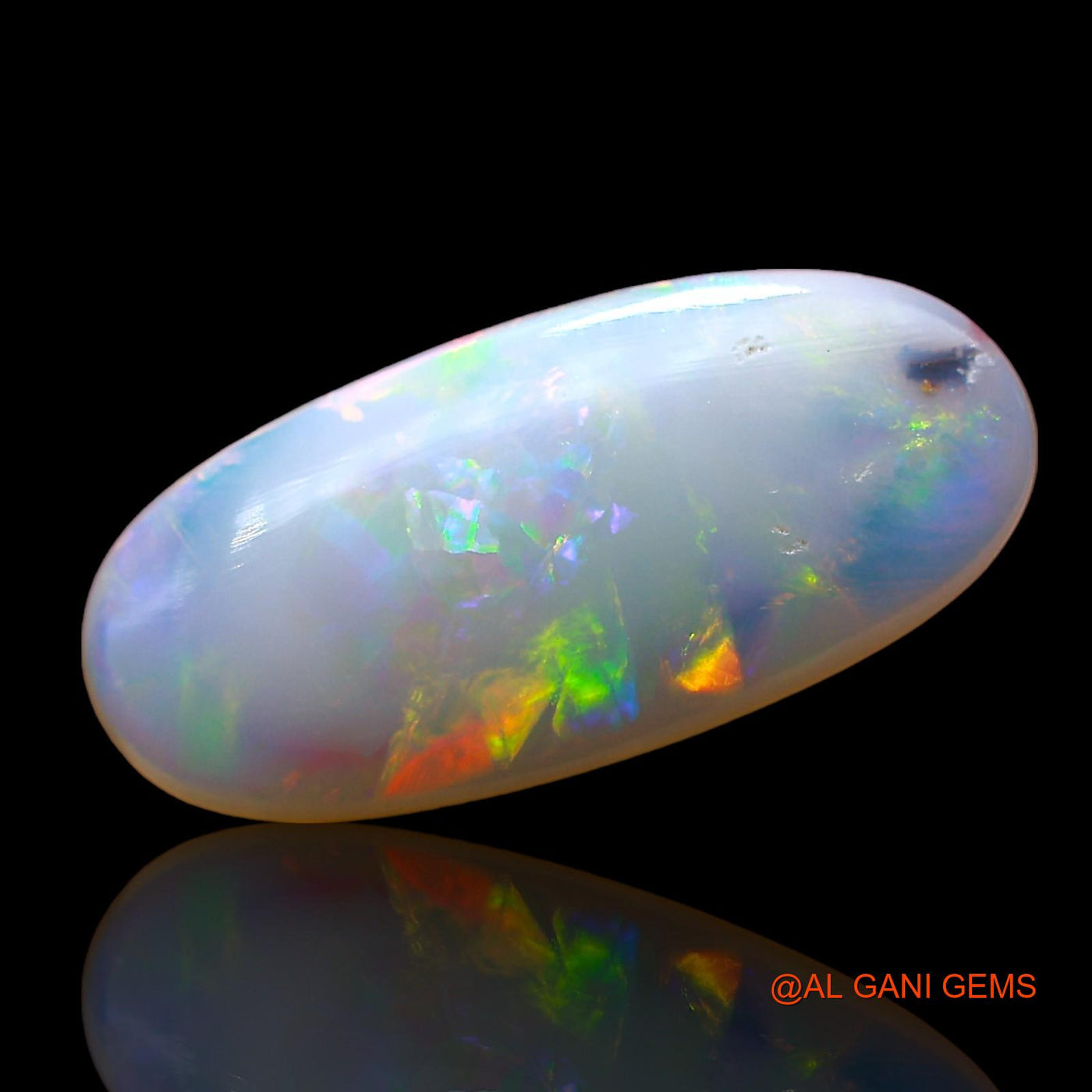 Natural Untreated Fire Opal Loose Gemstone Oval Cabochon From Australia 2.00 Cts 17x8x2 mm AD-437