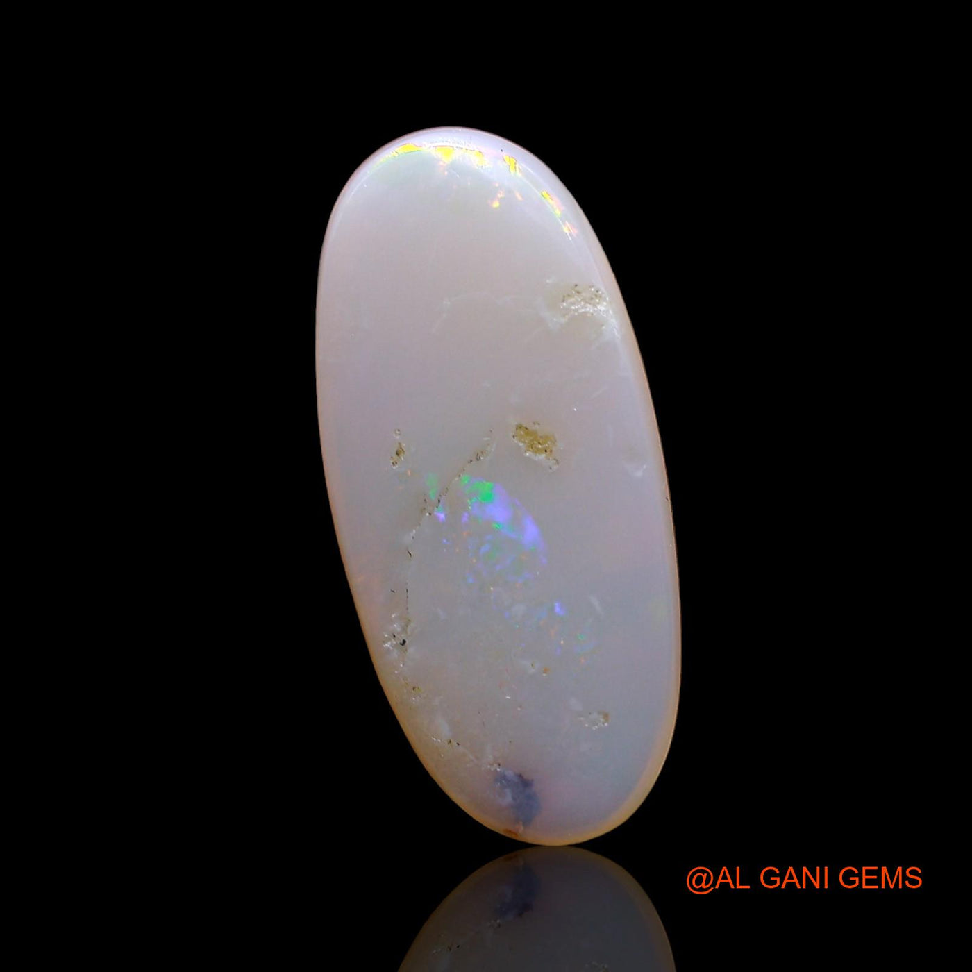 Natural Untreated Fire Opal Loose Gemstone Oval Cabochon From Australia 2.00 Cts 17x8x2 mm AD-437