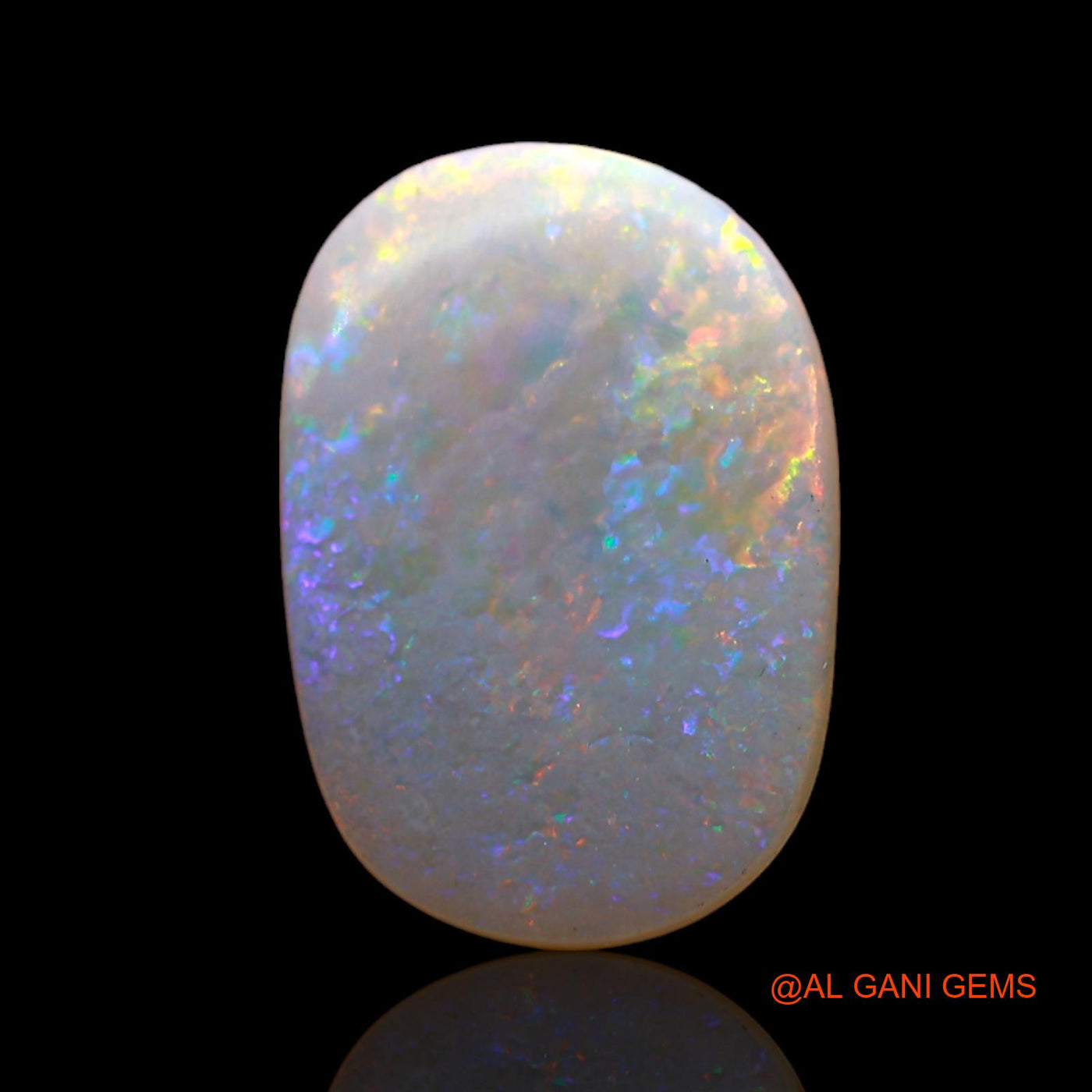 Natural Fire Opal Gemstone 2.00 Cts Loose Oval Cabochon From Australia 14x10x2 mm AD-43