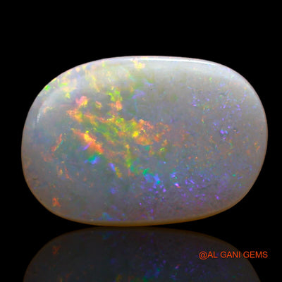 Natural Fire Opal Gemstone 2.00 Cts Loose Oval Cabochon From Australia 14x10x2 mm AD-43