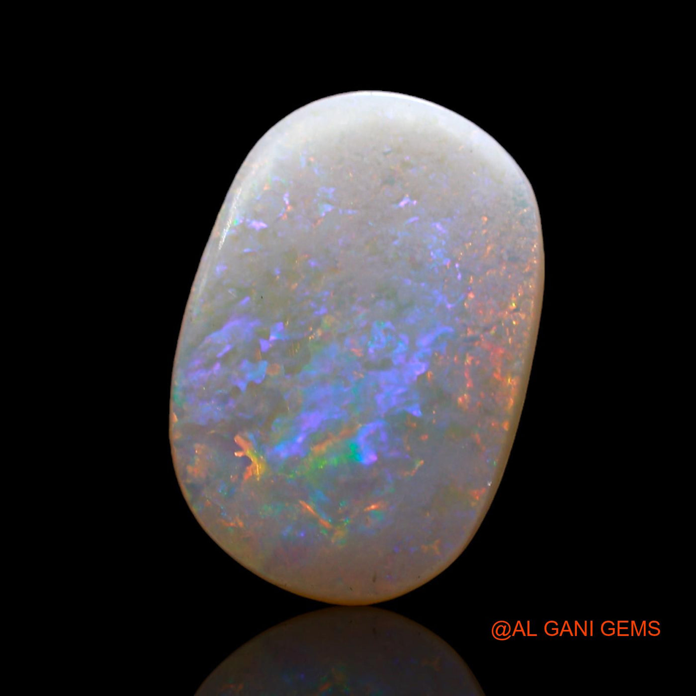 Natural Fire Opal Gemstone 2.00 Cts Loose Oval Cabochon From Australia 14x10x2 mm AD-43