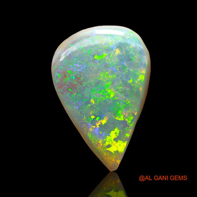 Natural Untreated Fire Opal Loose Gemstone Pear Cabochon From Australia 5.00 Cts 16x11x4 mm AD-441