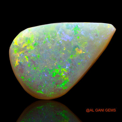 Natural Untreated Fire Opal Loose Gemstone Pear Cabochon From Australia 5.00 Cts 16x11x4 mm AD-441