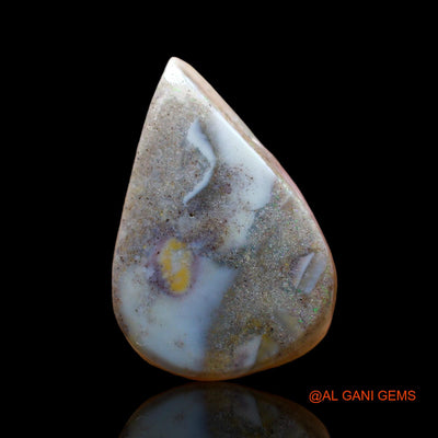 Natural Untreated Fire Opal Loose Gemstone Pear Cabochon From Australia 5.00 Cts 16x11x4 mm AD-441