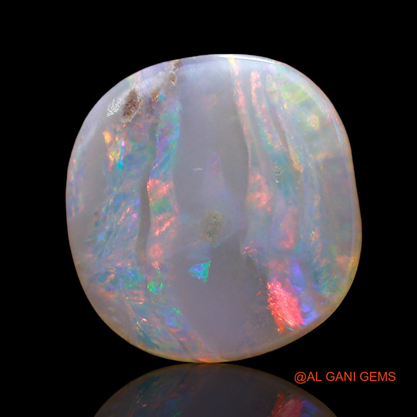 4.00 Cts Natural Australian Fire Opal Loose Gemstone Fancy Cabochon 13x13x3 mm AD-446