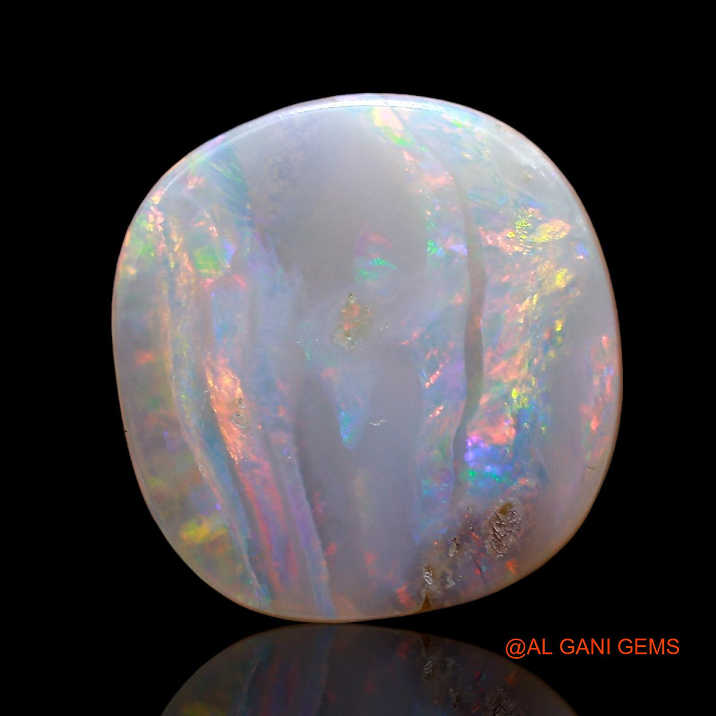 4.00 Cts Natural Australian Fire Opal Loose Gemstone Fancy Cabochon 13x13x3 mm AD-446