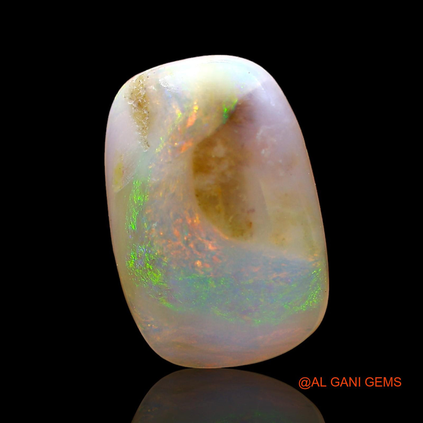 Natural Untreated Fire Opal Loose Gemstone Oval Cabochon From Australia 3.00 Cts 14x10x3 mm AD-448
