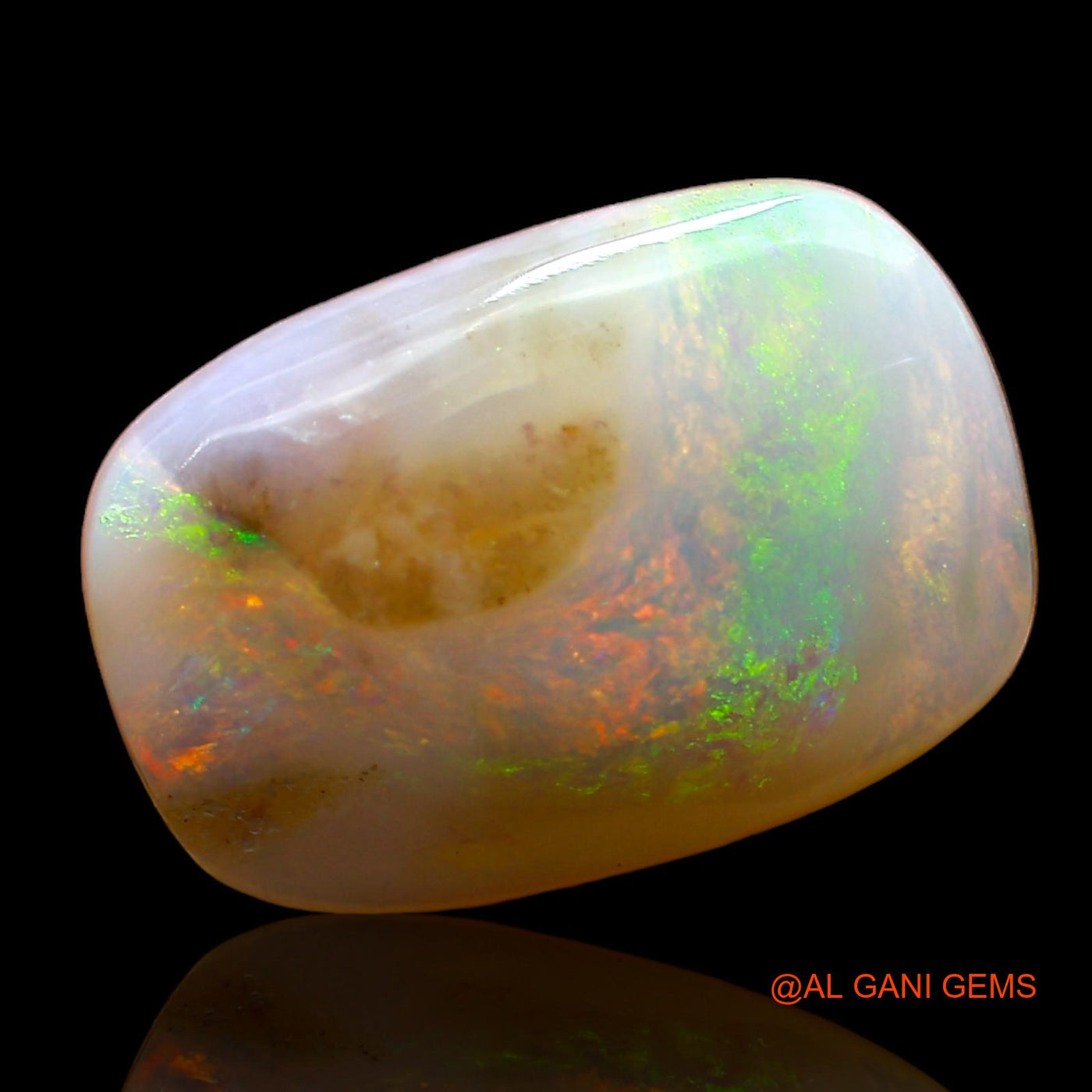 Natural Untreated Fire Opal Loose Gemstone Oval Cabochon From Australia 3.00 Cts 14x10x3 mm AD-448
