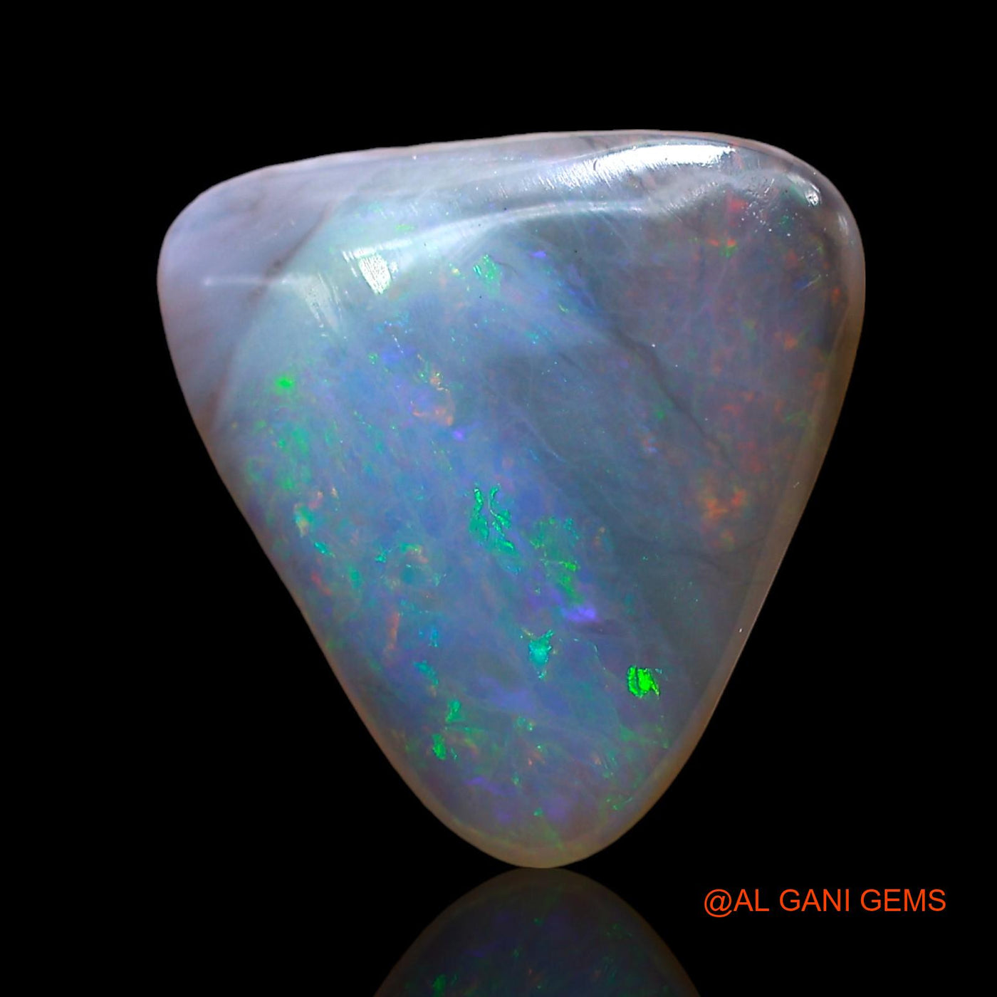 3.00 Cts Natural Australian Fire Opal Trillion Cabochon Loose Gemstone For Jewelry 13x12x3 mm AD-449