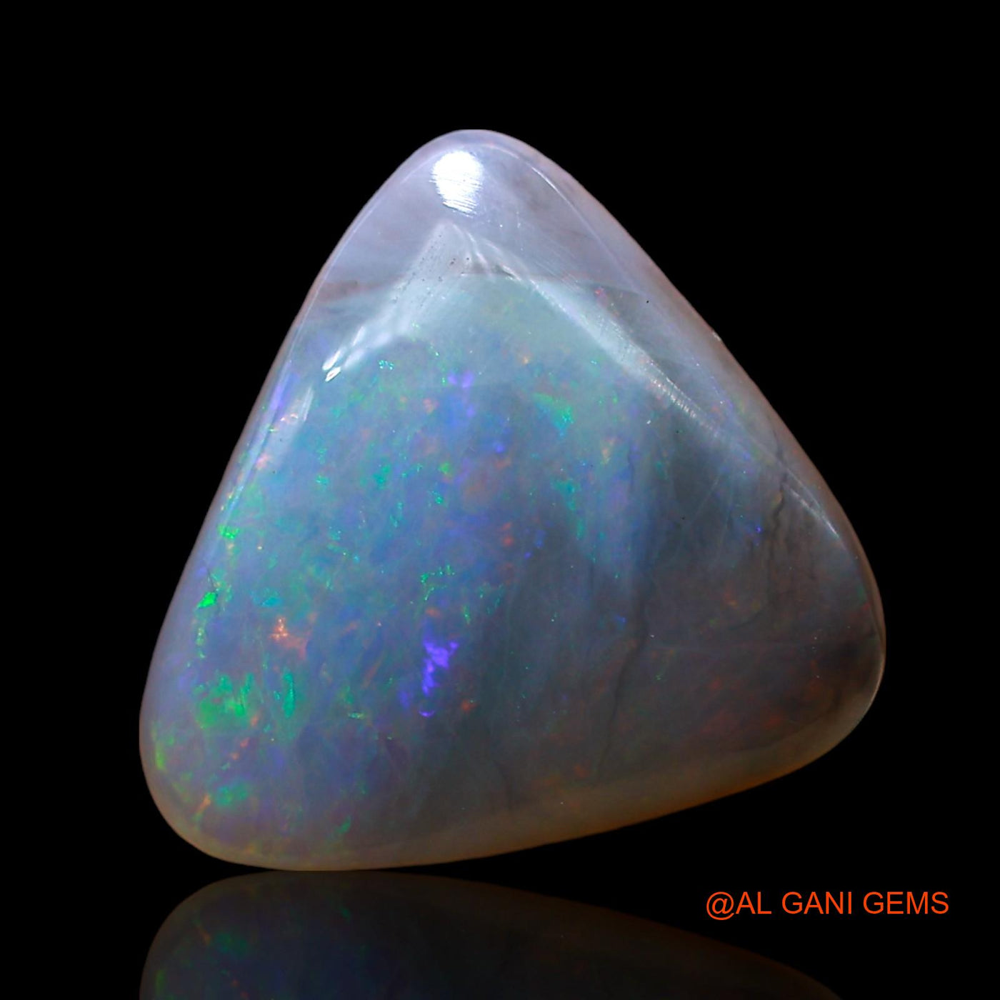 3.00 Cts Natural Australian Fire Opal Trillion Cabochon Loose Gemstone For Jewelry 13x12x3 mm AD-449