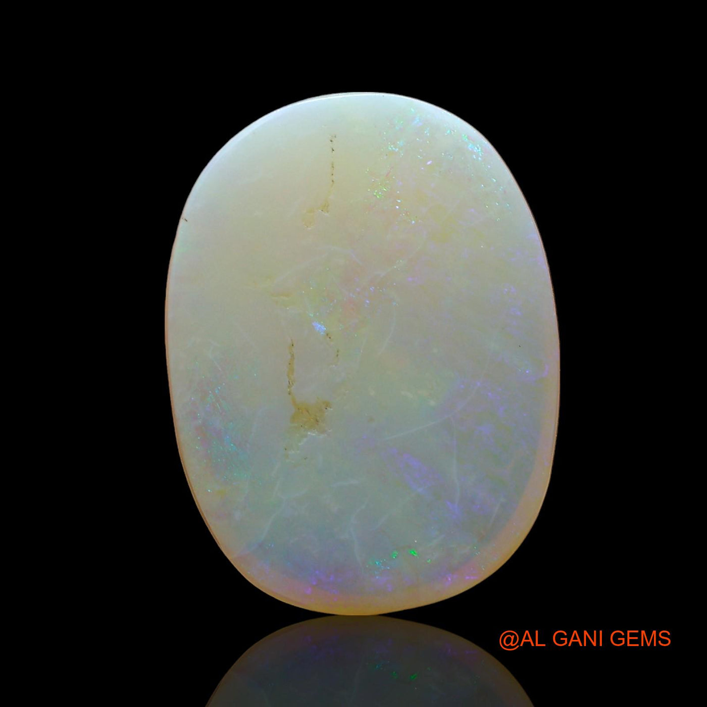 Natural Fire Opal Gemstone 4.00 Cts Loose Oval Cabochon From Australia 12x11x3 mm AD-451