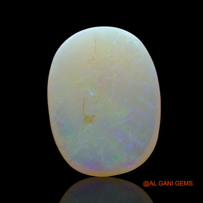 Natural Fire Opal Gemstone 4.00 Cts Loose Oval Cabochon From Australia 12x11x3 mm AD-451