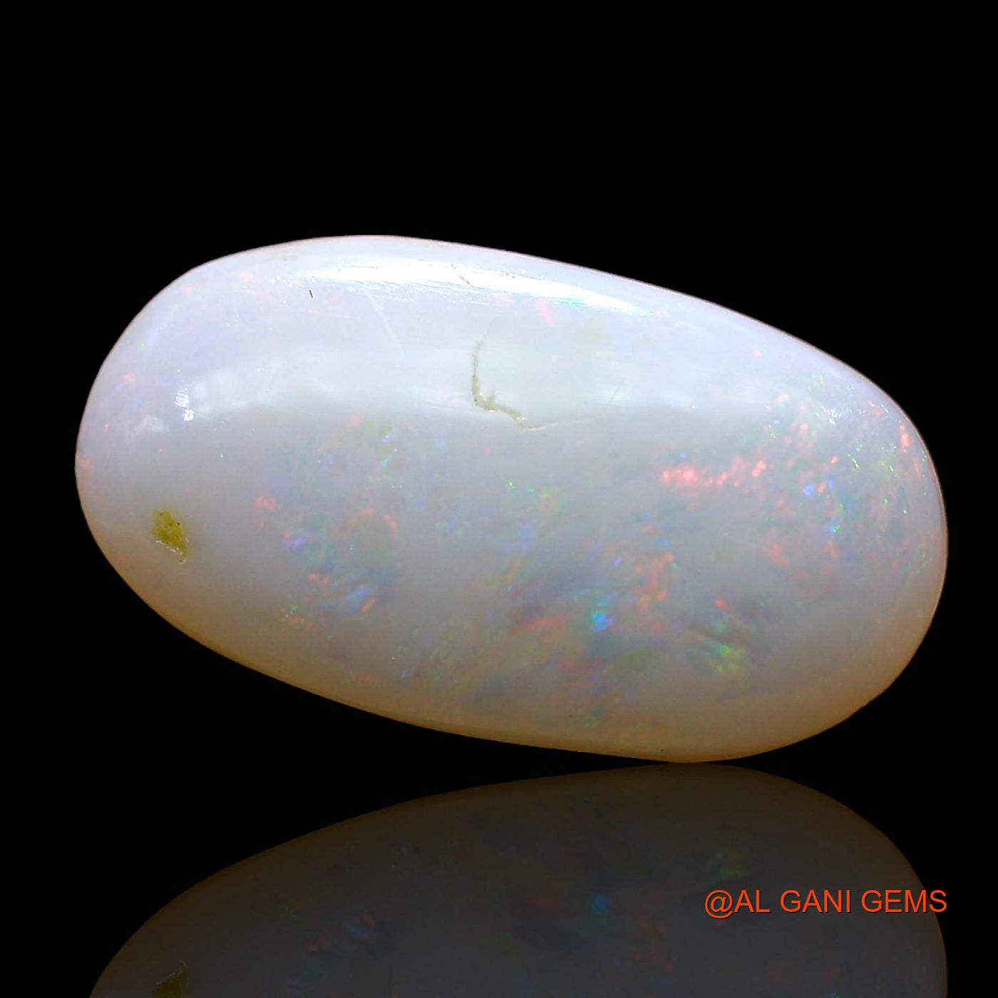 Natural Untreated Fire Opal Loose Gemstone Oval Cabochon From Australia 3.00 Cts 16x9x3 mm AD-456