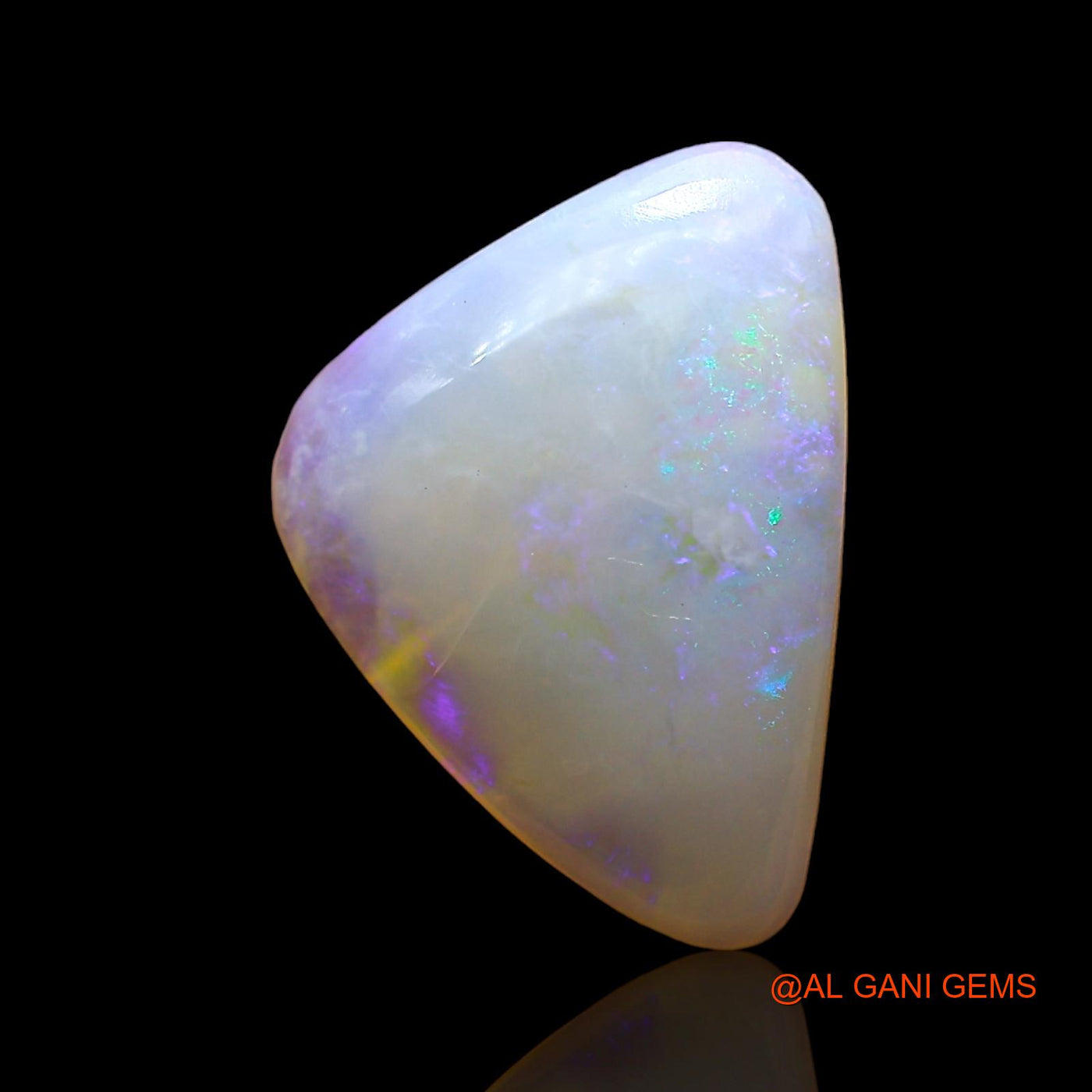 2.00 Cts Natural Australian Fire Opal Trillion Cabochon Loose Gemstone For Jewelry 12x10x3 mm AD-457