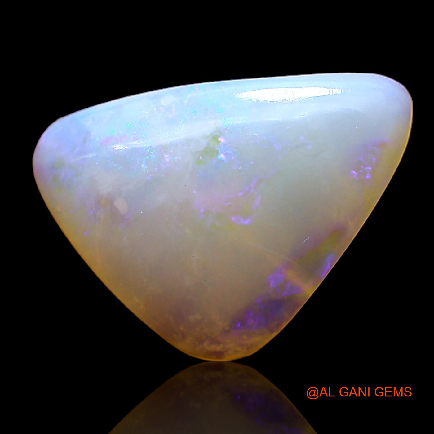 2.00 Cts Natural Australian Fire Opal Trillion Cabochon Loose Gemstone For Jewelry 12x10x3 mm AD-457
