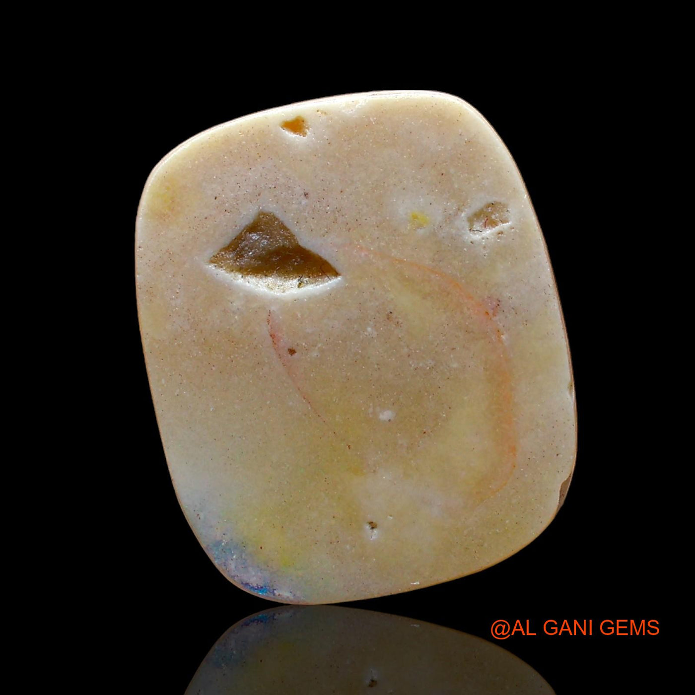 Natural Fire Opal Gemstone 2.00 Cts Loose Oval Cabochon From Australia 14x11x1 mm AD-460