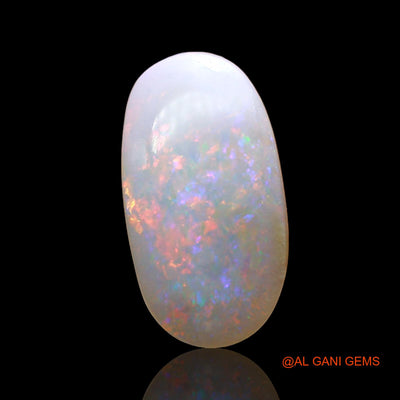 Natural Fire Opal Gemstone 2.00 Cts Loose Oval Cabochon From Australia 16x8x2 mm AD-462