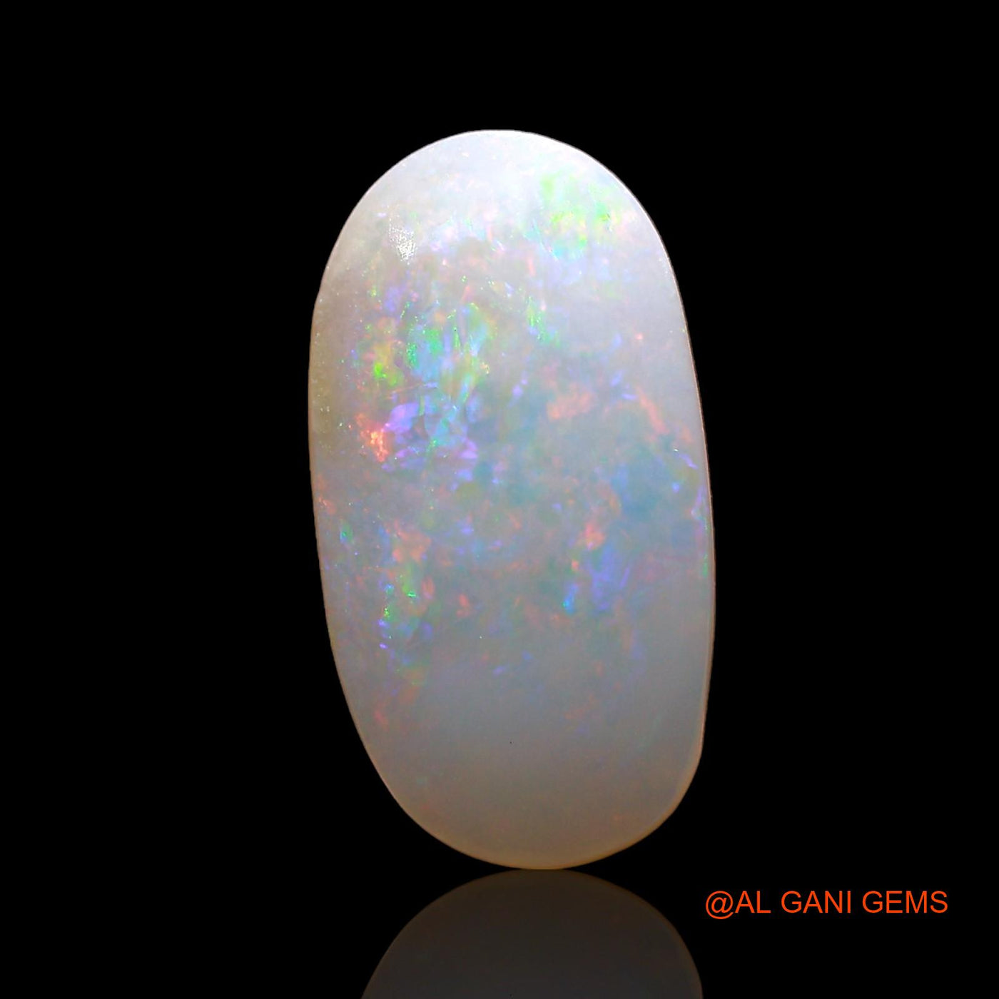 Natural Fire Opal Gemstone 2.00 Cts Loose Oval Cabochon From Australia 16x8x2 mm AD-462
