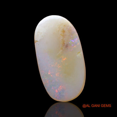 Natural Fire Opal Gemstone 2.00 Cts Loose Oval Cabochon From Australia 16x8x2 mm AD-462