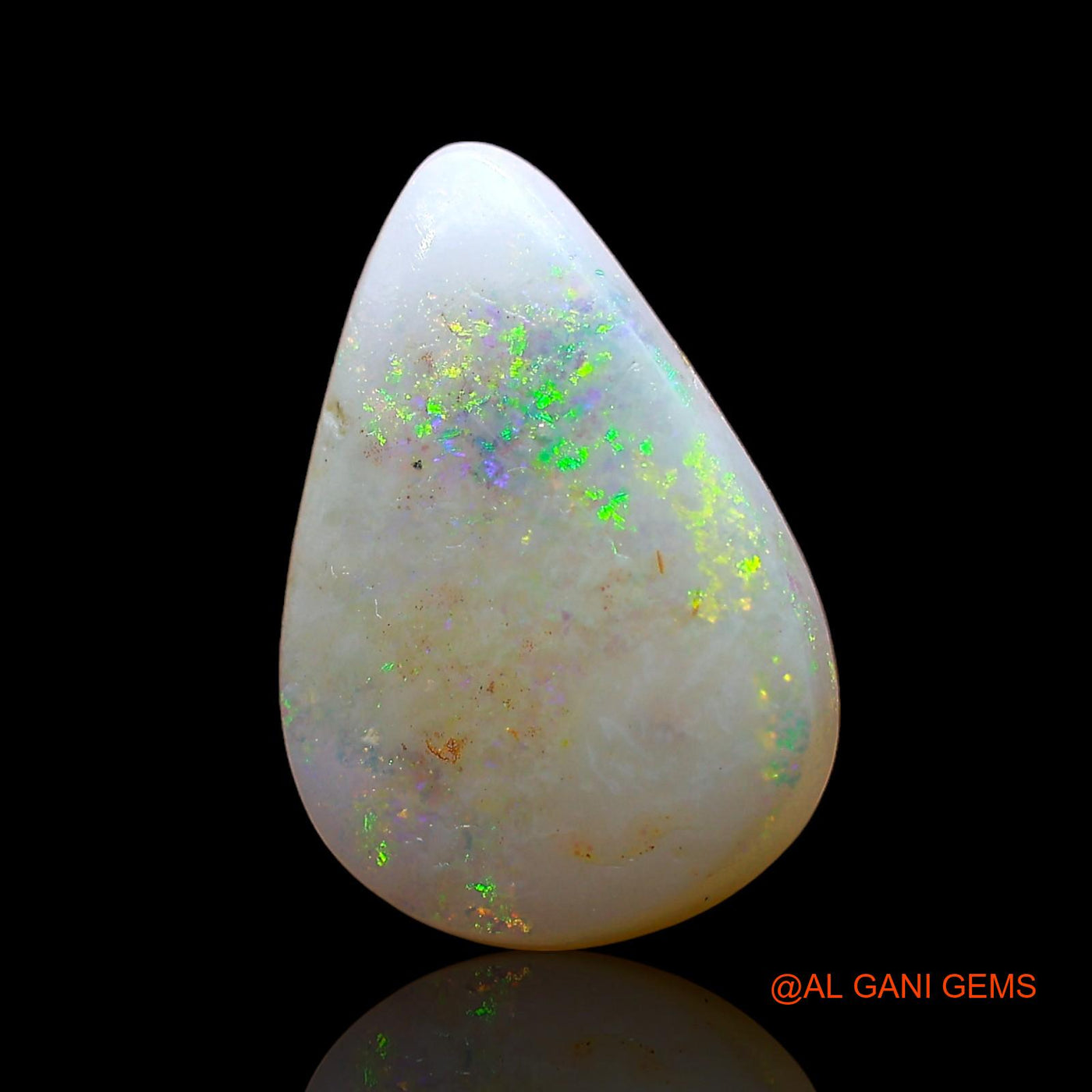 3.00 Cts Natural Australian Fire Opal Loose Gemstone Pear Cabochon 15x10x4 mm AD-465