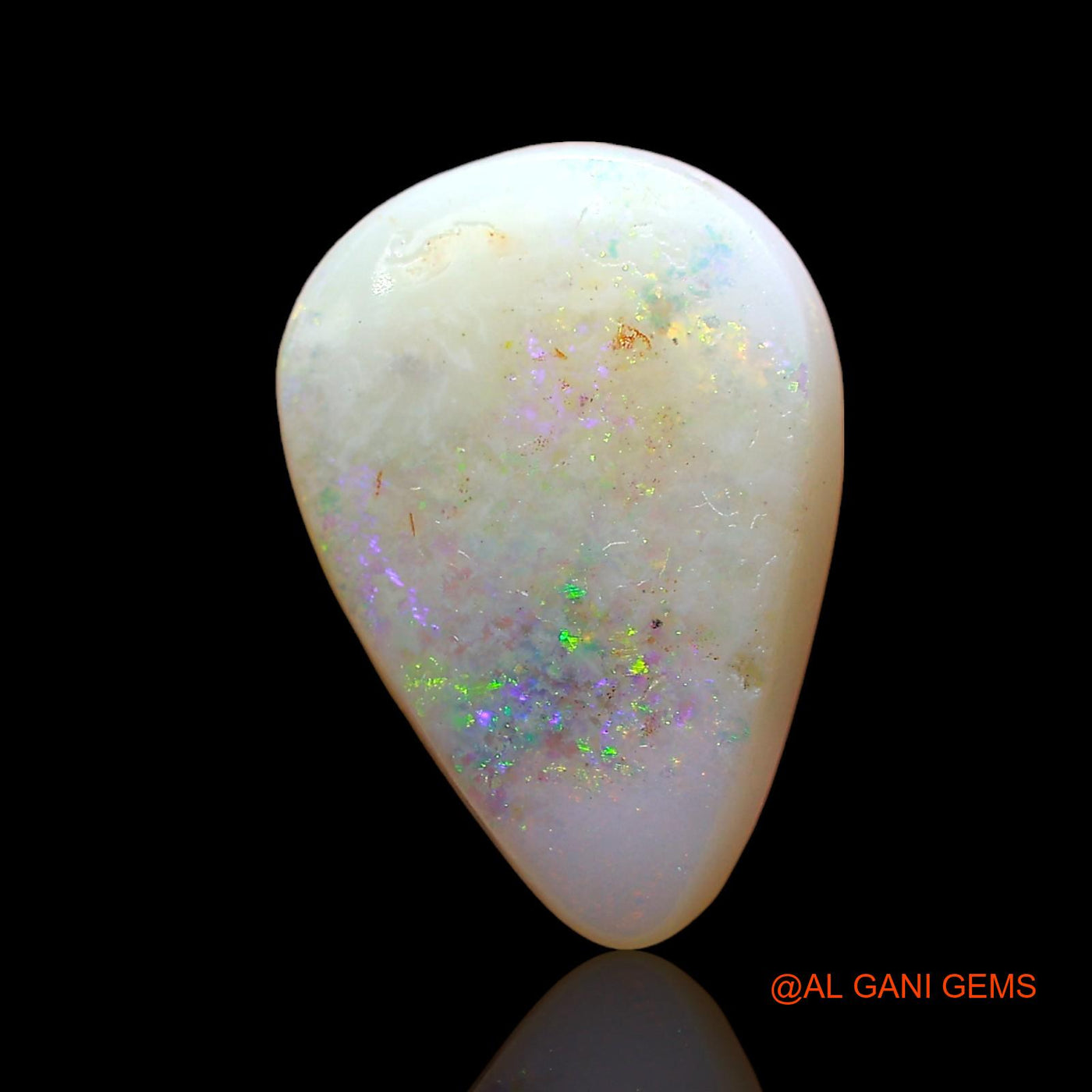 3.00 Cts Natural Australian Fire Opal Loose Gemstone Pear Cabochon 15x10x4 mm AD-465
