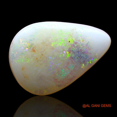 3.00 Cts Natural Australian Fire Opal Loose Gemstone Pear Cabochon 15x10x4 mm AD-465