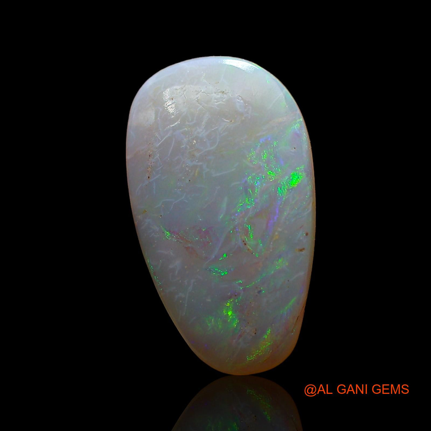 2.00 Cts Unheated Australian Fire Opal Loose Gemstone Pear Cabochon Natural 15x9x2 mm AD-468