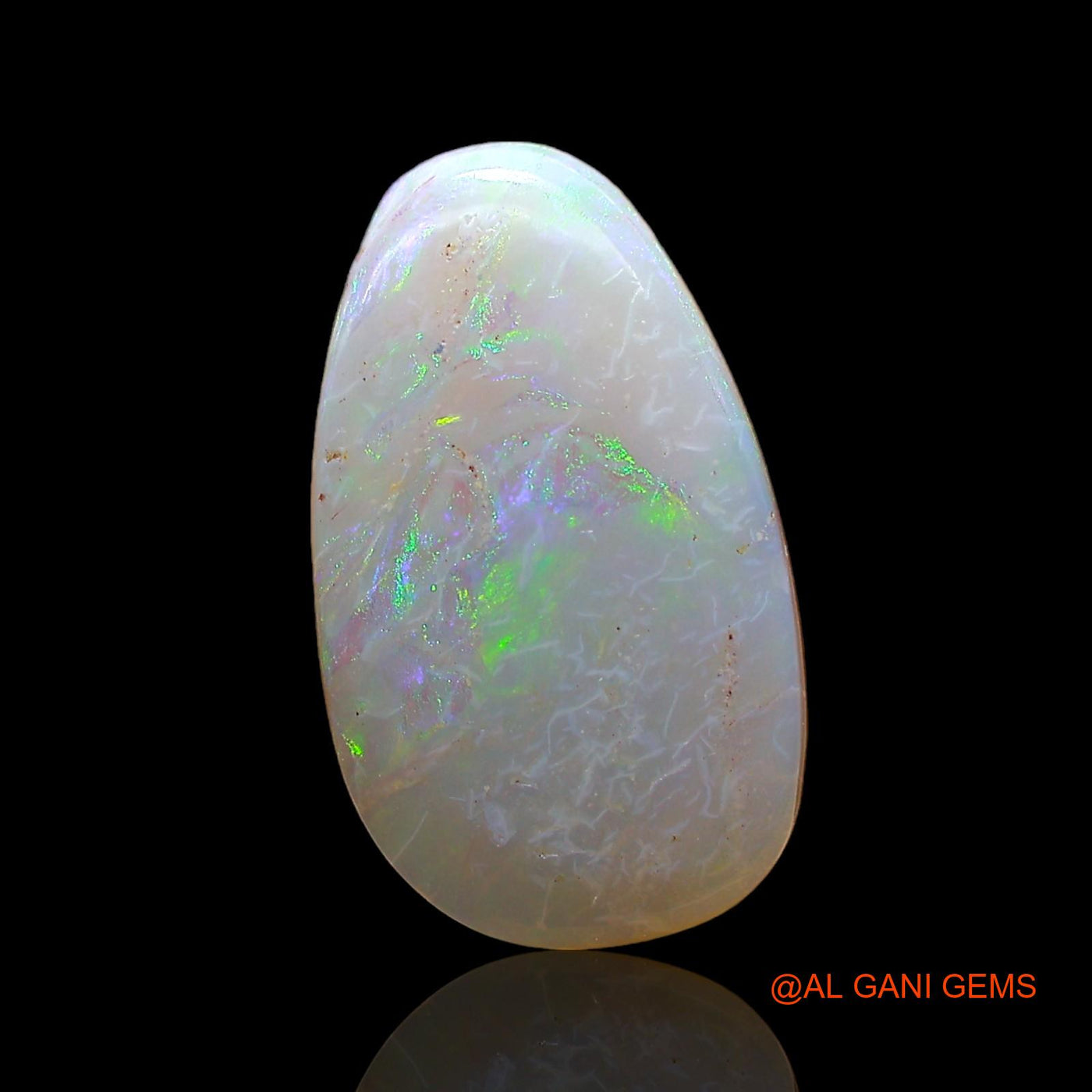 2.00 Cts Unheated Australian Fire Opal Loose Gemstone Pear Cabochon Natural 15x9x2 mm AD-468