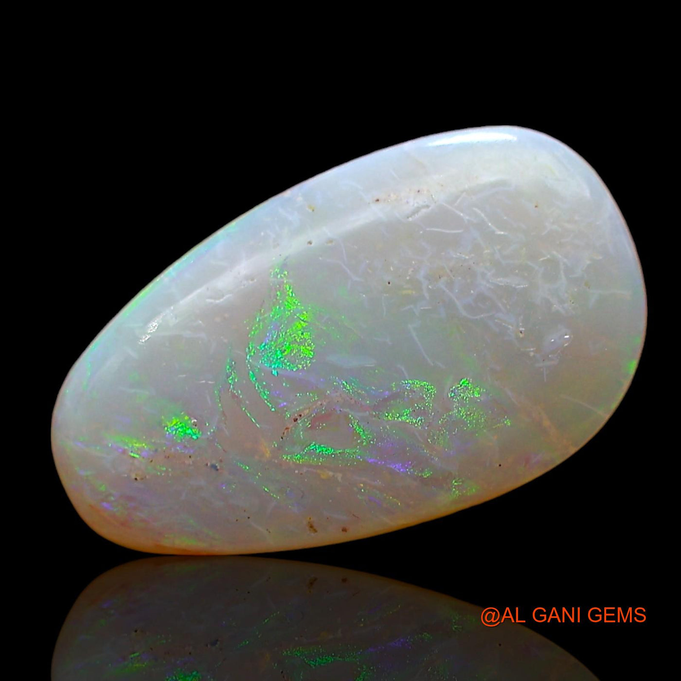 2.00 Cts Unheated Australian Fire Opal Loose Gemstone Pear Cabochon Natural 15x9x2 mm AD-468