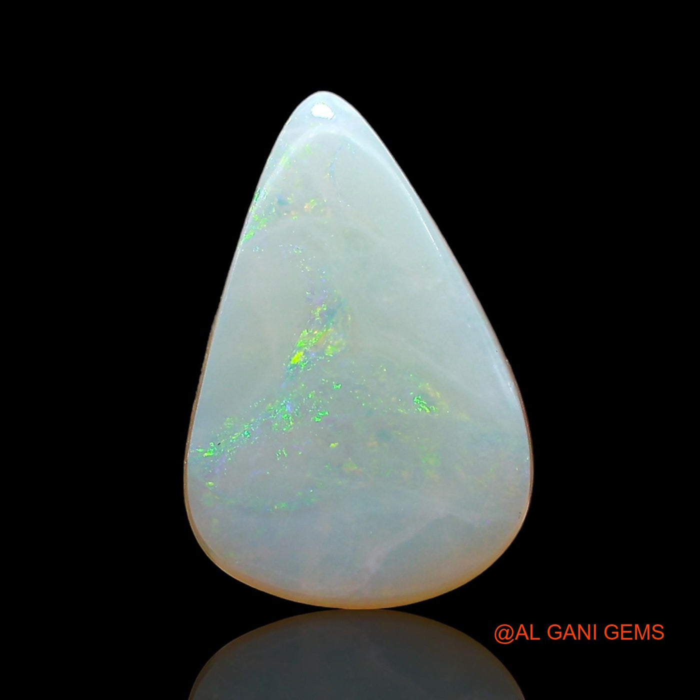 Natural Untreated Fire Opal Loose Gemstone Pear Cabochon From Australia 3.00 Cts 15x10x3 mm AD-469