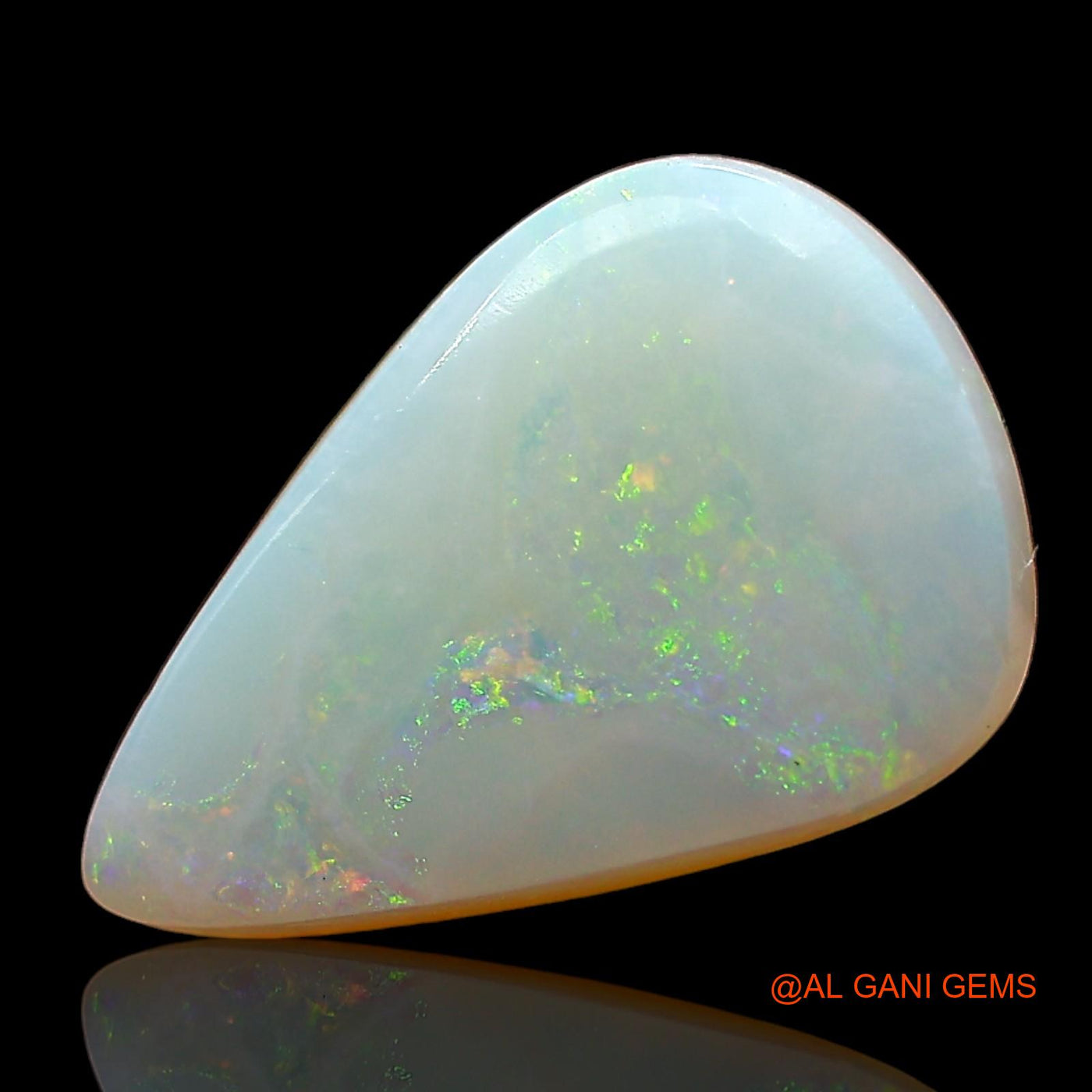 Natural Untreated Fire Opal Loose Gemstone Pear Cabochon From Australia 3.00 Cts 15x10x3 mm AD-469