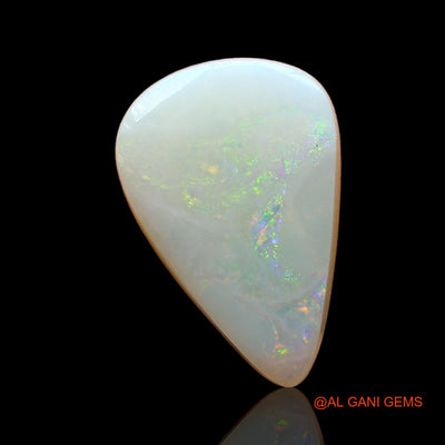 Natural Untreated Fire Opal Loose Gemstone Pear Cabochon From Australia 3.00 Cts 15x10x3 mm AD-469