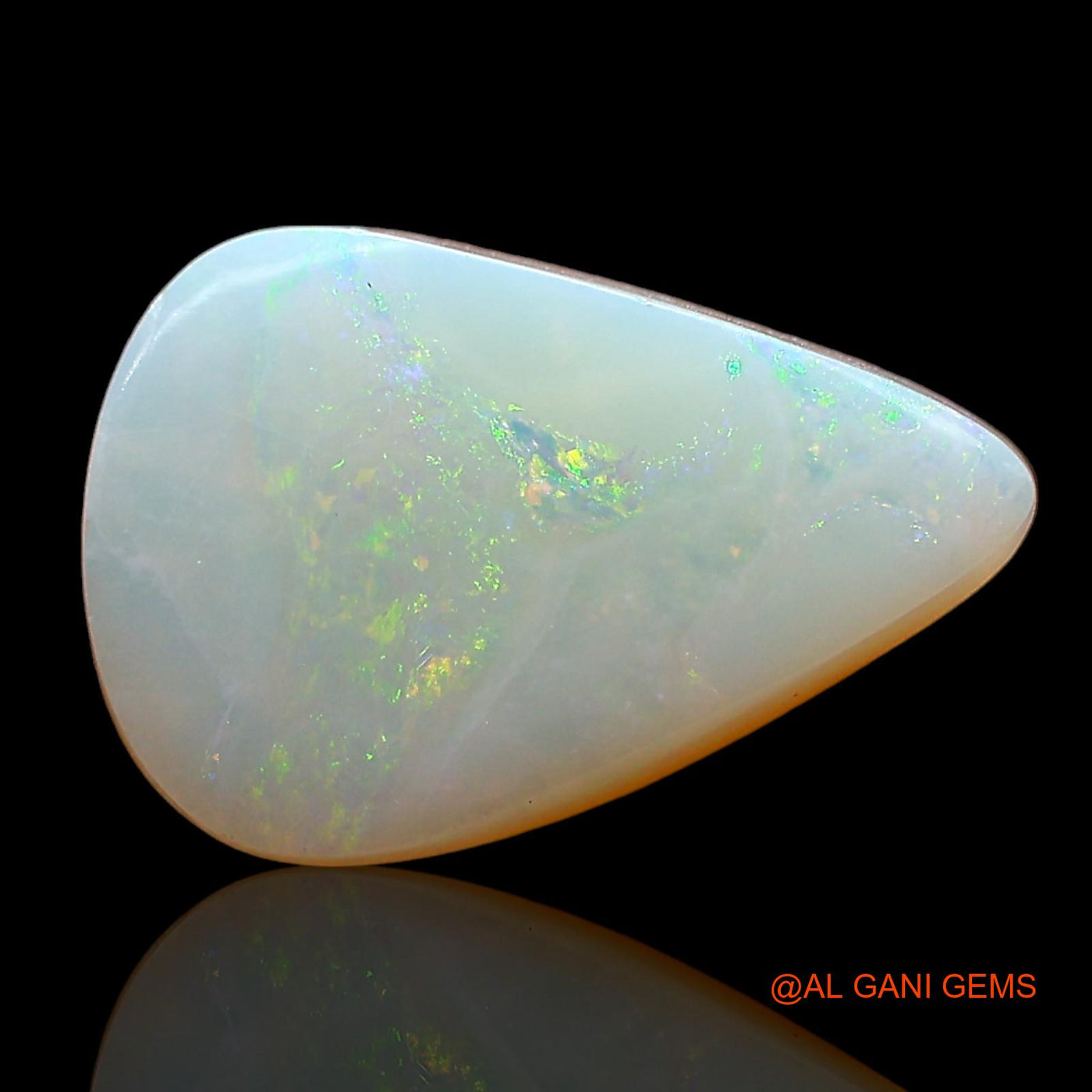 Natural Untreated Fire Opal Loose Gemstone Pear Cabochon From Australia 3.00 Cts 15x10x3 mm AD-469