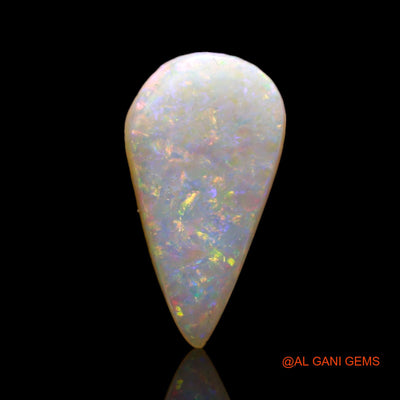 3.00 Cts Natural Australian Fire Opal Loose Gemstone Pear Cabochon 15x8x4 mm AD-46