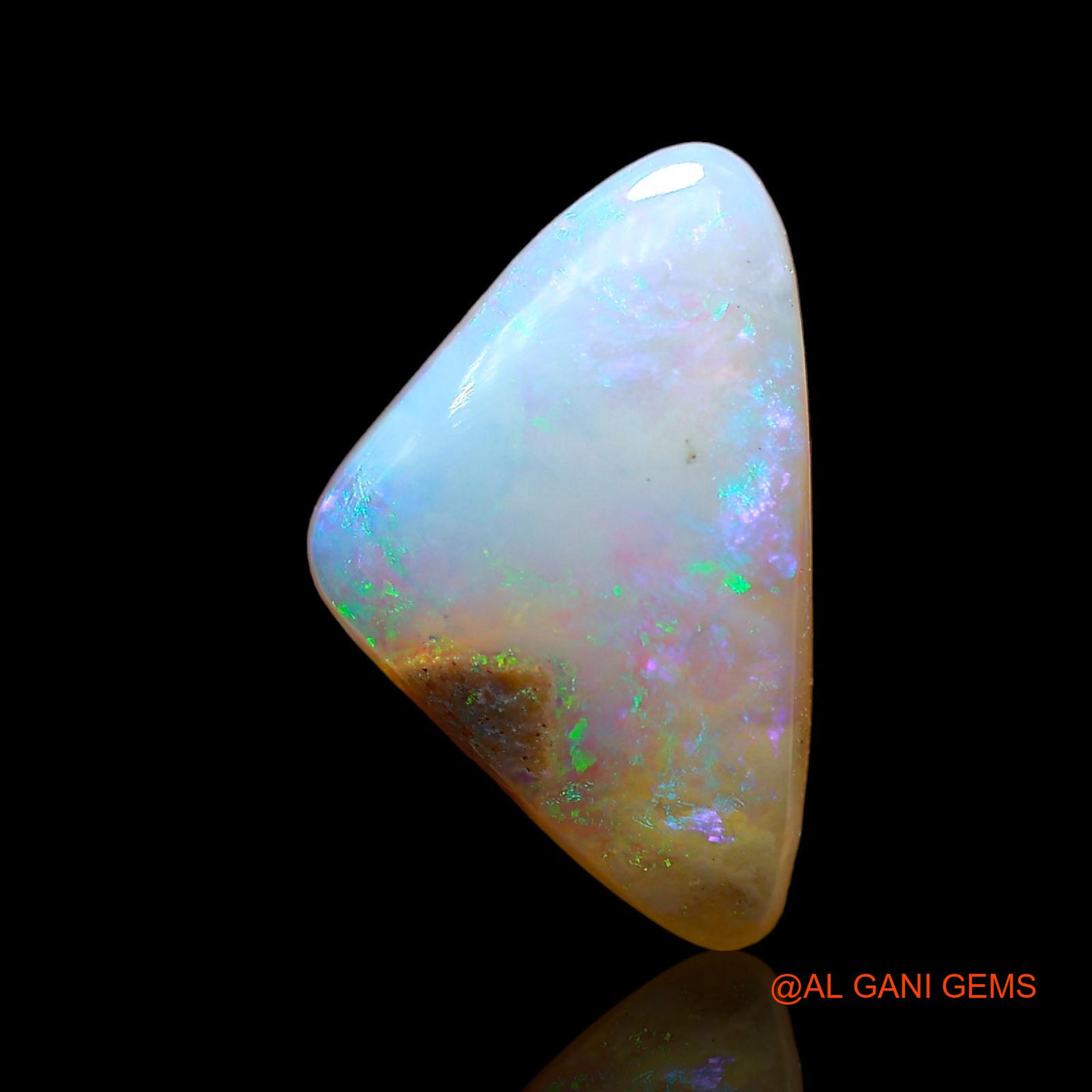 3.00 Cts Natural Australian Fire Opal Loose Gemstone Trillion Cabochon 15x9x4 mm AD-470