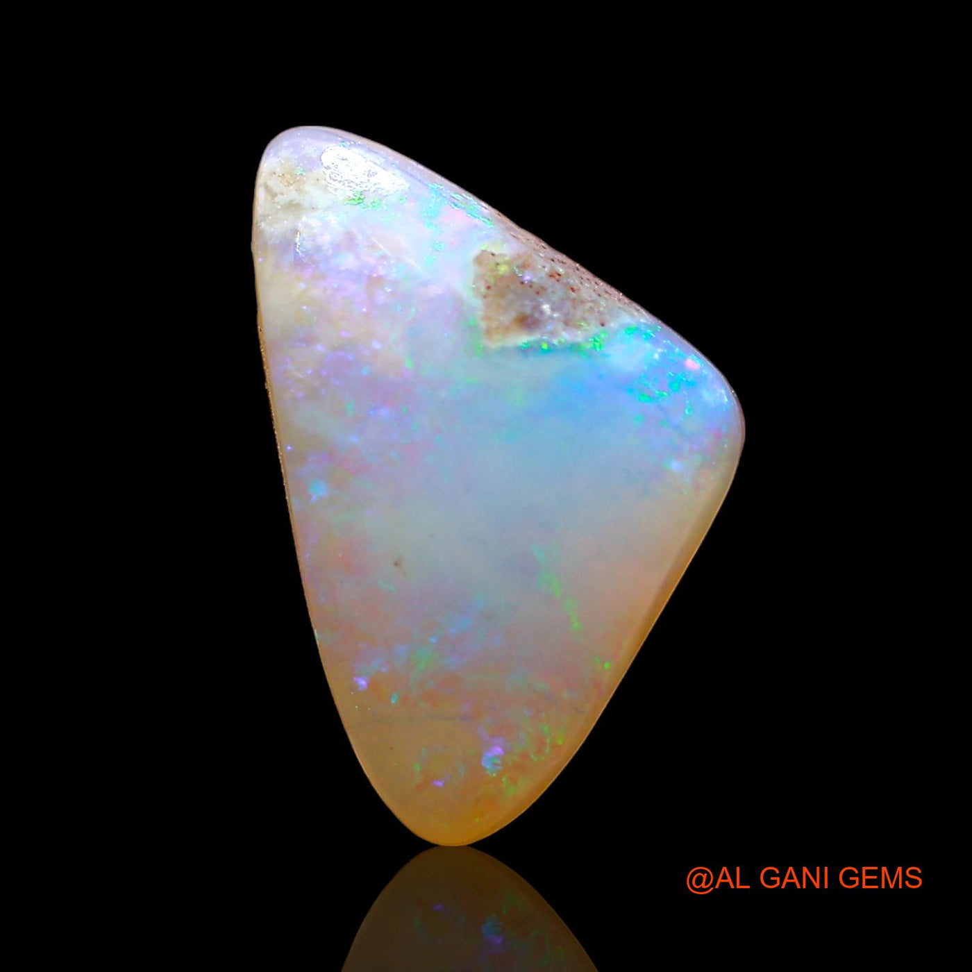 3.00 Cts Natural Australian Fire Opal Loose Gemstone Trillion Cabochon 15x9x4 mm AD-470