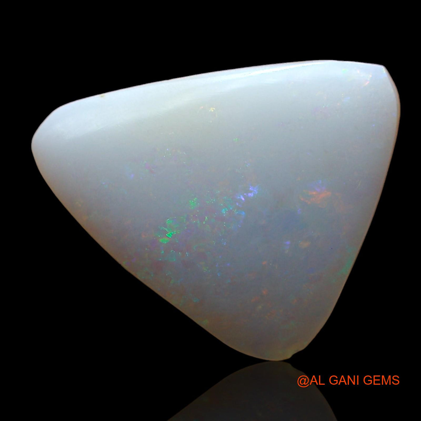 2.00 Cts Unheated Australian Fire Opal Loose Gemstone Trillion Cabochon Natural 13x11x2 mm AD-471