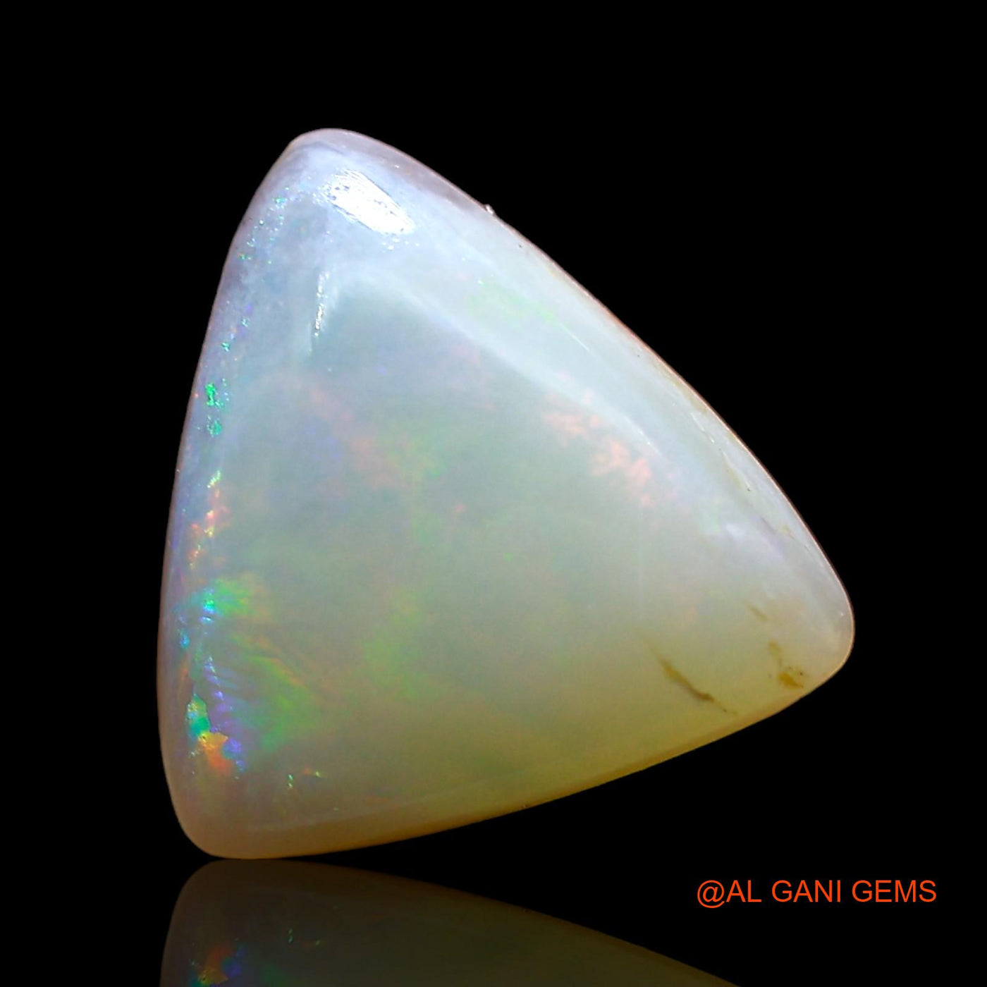 Natural Untreated Fire Opal Loose Gemstone Trillion Cabochon From Australia 4.00 Cts 12x11x5 mm AD-473