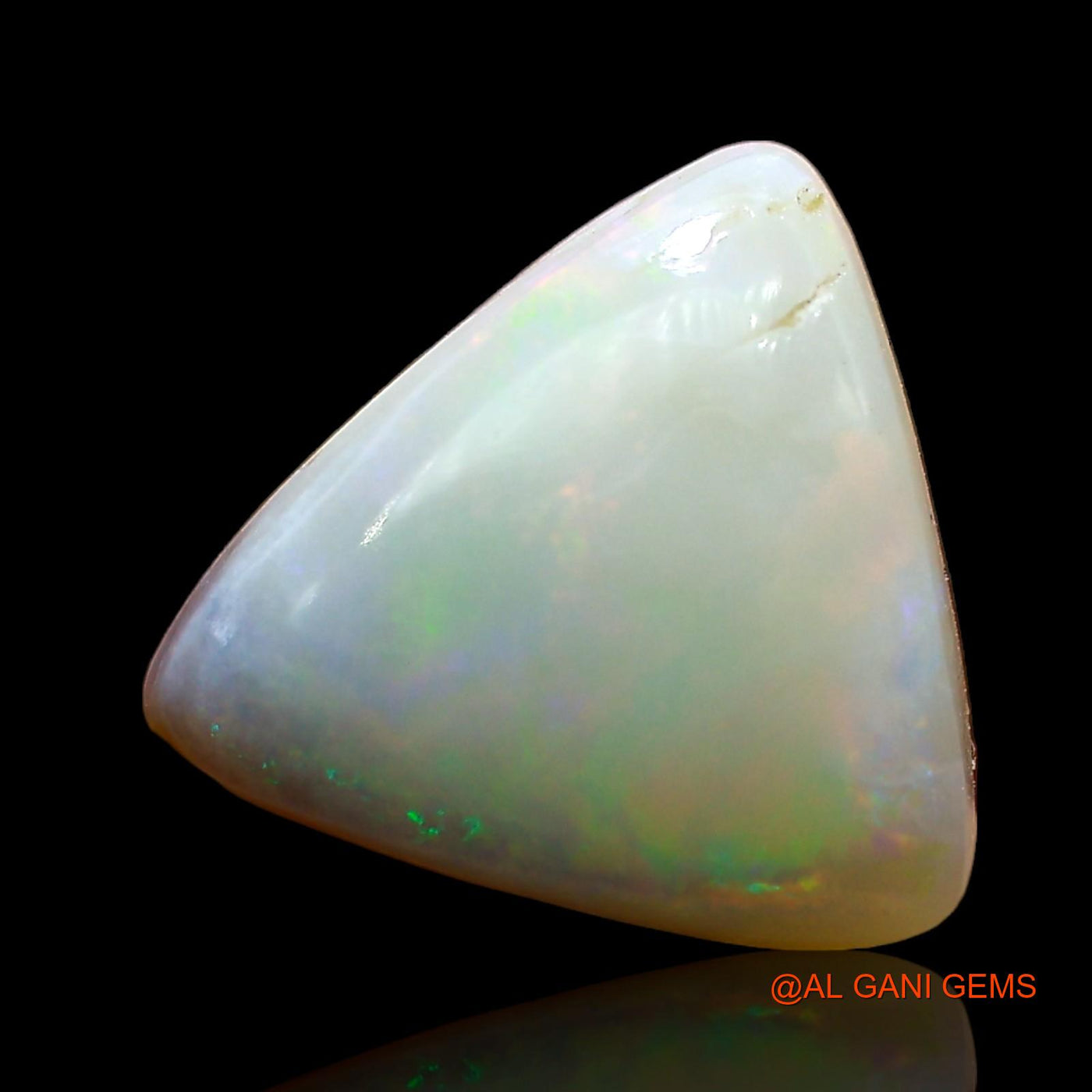 Natural Untreated Fire Opal Loose Gemstone Trillion Cabochon From Australia 4.00 Cts 12x11x5 mm AD-473