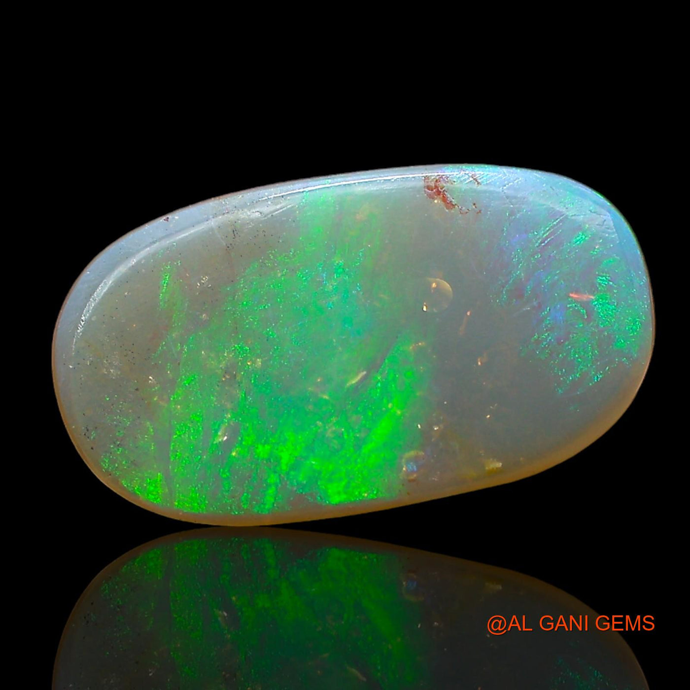 2.00 Cts Natural Australian Fire Opal Loose Gemstone Oval Cabochon 15x8x2 mm AD-479