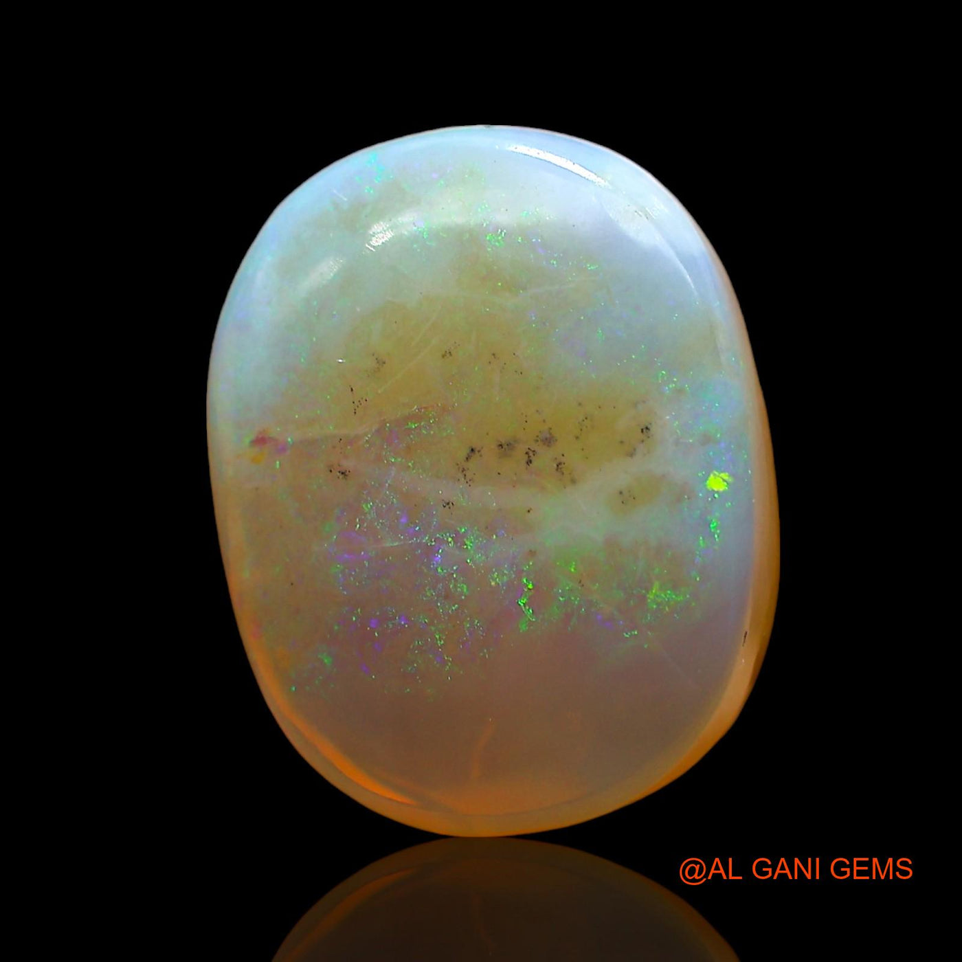 Natural Fire Opal Gemstone 5.00 Cts Loose Oval Cabochon From Australia 13x11x4 mm AD-483