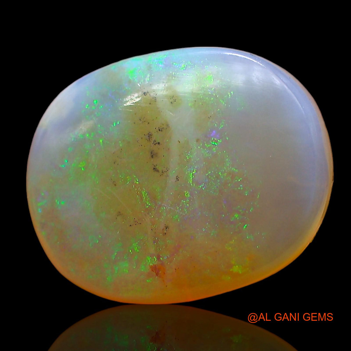 Natural Fire Opal Gemstone 5.00 Cts Loose Oval Cabochon From Australia 13x11x4 mm AD-483